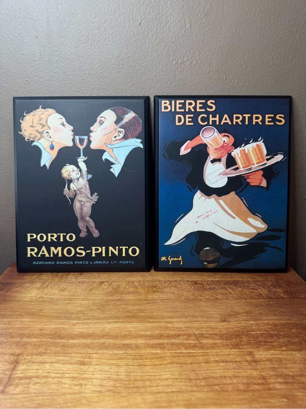 Porto Ramos-Pinto & Bieres de Chartres Vintage Advertising Posters (Set of 2)